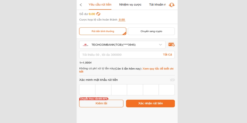 Các bước rút tiền từ tài khoản game ra ngân hàng
